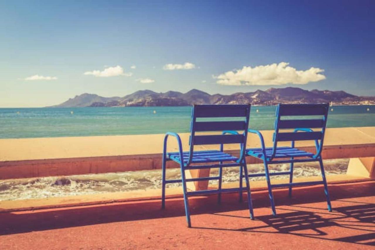 Cannes Plage 2Mn/45M2/Vue Mer/Inernet/Clim/Parking Prive Buitenkant foto