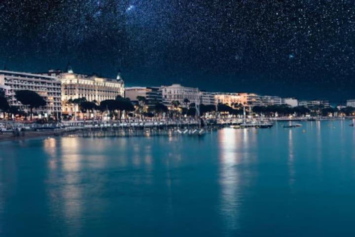 Cannes Plage 2Mn/45M2/Vue Mer/Inernet/Clim/Parking Prive Buitenkant foto